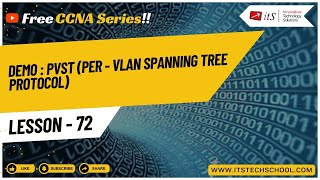 Lesson 72  Learn CCNA  Demo  PVST Per  VLAN Spanning Tree Protocol [upl. by Regazzi]