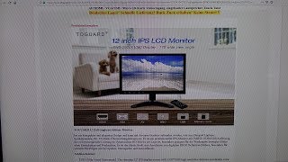 TOGUARD 12quot Zoll Full HD 1920x1080 Touch Button Display HDMIUSBVGA Monitor Lautsprecher [upl. by Eenot]