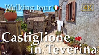 Castiglione in Teverina Lazio Italy【Walking Tour】History in Subtitles  4K [upl. by Lennaj]