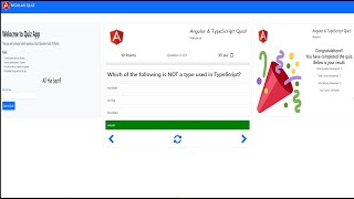 Angular 12 Quiz Application  Angular stepbystep Project  Quiz Application from Scratch [upl. by Mallin]