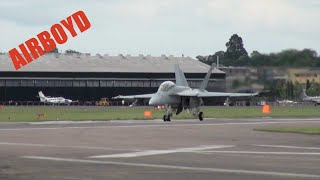 F18 Super Hornet  Farnborough Airshow [upl. by Weisbrodt67]