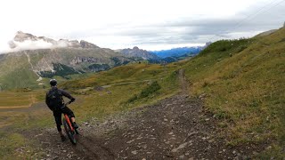 Sella Ronda MTB tour  jih a západ  70km a 5500m převýšení na trailu [upl. by Okoyik]