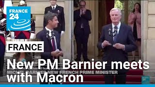 Frances new PM Barnier meets with Macron to discuss cabinet • FRANCE 24 English [upl. by Demmer]