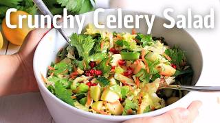 HOW TO MAKE CRUNCHY CELERY SALAD  WINTER SALAD RECIPE [upl. by Suirred681]