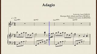 Adagio  Lara Fabian  Partition  Piano [upl. by Skylar]