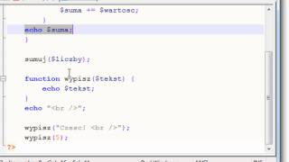 Kurs PHP 28 Funkcje Z Parametrami [upl. by Millian]