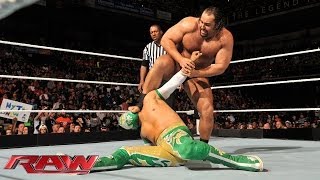 Sin Cara vs Alexander Rusev Raw April 21 2014 [upl. by Blount]