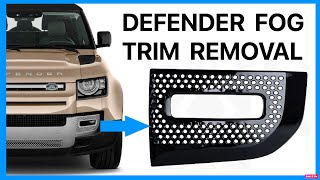 How To Remove Front Bumper Fog Lamp Trim on New Land Rover Defender L663 90 110 130 etc [upl. by Ferneau]