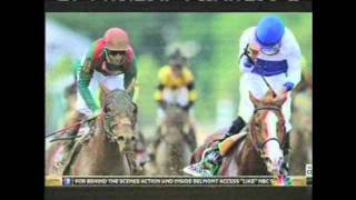 Jockey Goggle Demonstration on the Equicizer Belmont Stakes 2011 [upl. by Penland312]