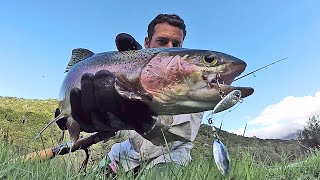 Trout fishing at Lake Monowai New Zealand [upl. by Enilkcaj]