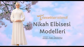 Beyaz Tesettür Nikah Elbisesi Modelleri 2021 Lookbook Yeni Tasarımlar [upl. by Burg242]