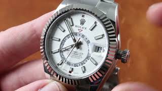 Rolex SkyDweller STAINLESS STEEL 326934 GMT Annual Calendar Luxury Watch Review [upl. by Stav386]