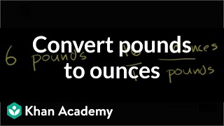 Converting pounds to ounces  Ratios proportions units and rates  PreAlgebra  Khan Academy [upl. by Ynnel498]