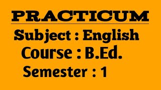 Practicum Method  English BEd 1st Semester [upl. by Zevahc]