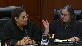 LENIA BATRES y NORMA PIÑA CHOCAN por SUELDOS DE MINISTROS y REFORMA JUDICIAL [upl. by Vincenz]