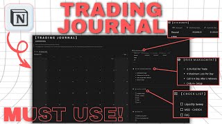 How I Journal My Tradaes Using Notion Free Template Included [upl. by Sukin]