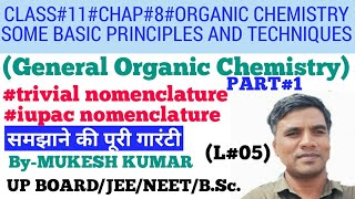 nomenclature of organic compounds class 11  trivial nomenclature  iupac nomenclature [upl. by Adiesirb]