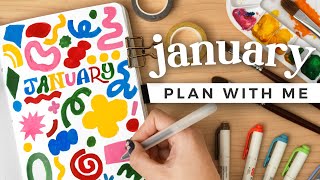 PLAN WITH ME January 2024 Bullet Journal Setup [upl. by Eillom376]