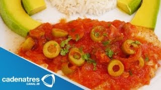 Receta de Pescado a la Veracruzana  Cómo hacer pescado a la Veracruzana [upl. by Issy]