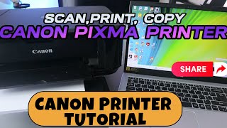 How to Scan Print and Copy Using CANON PIXMA Printer  Best Printer [upl. by Nivat]