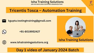 Tricentis Tosca – Automation Training Day 1 Pls call or whatsappus on 918019952427 to enroll [upl. by Jerrie]