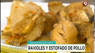 Receta de hoy Ravioles de pollo y acelga [upl. by Deevan]