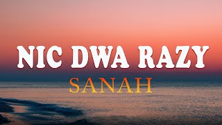 sanah  Nic dwa razy Tekst  Lyrics [upl. by Wurst]