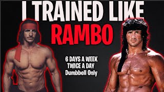 Train Like RamboDumbbell only  I Trained Like Sylvester Stallone For One Week [upl. by Som]