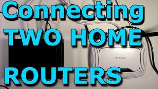 How To Connect Two Routers On One Home Network Using A Lan Cable Stock Router NetgearTPLink [upl. by Llezo]