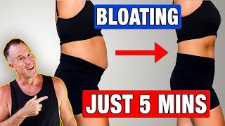 How to Reduce Bloating Stomach In 5 Minutes  Home Exercise  No Equipment Needed [upl. by Siberson]