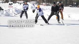 As planet warms ice hockey event is delayed [upl. by Eluj386]