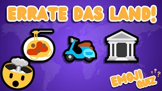 🌍 Errätst du diese Länder nur mit Emojis Das ultimative EmojiLänderQuiz [upl. by Erodisi]