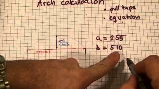 Arch calculation for layout find radius given span and depth of arch [upl. by Jardena410]