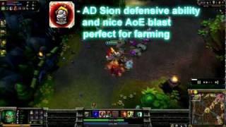 League of Legends  AD Sion guide build runes Tips tricks with gameplay [upl. by Ahsien]