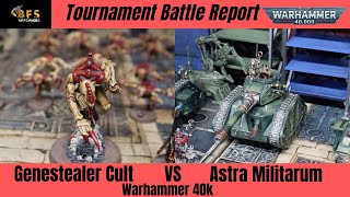 New Codex Astra Militarum VS Genestealer Cult Warhammer 40k Battle Report Knockout Tournament [upl. by Elyag263]