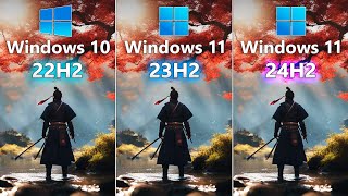 Windows 11 24H2 vs Windows 11 23H2 vs Windows 10 22H2  Gaming in 2024 [upl. by Moreta]