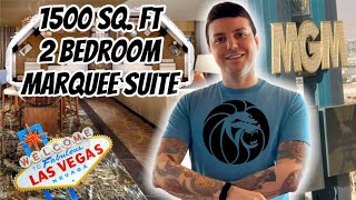 Ultimate MGM Grand Las Vegas Marquee Suite Tour 1500 SQ FT 2 Bedroom Review [upl. by Lupien320]