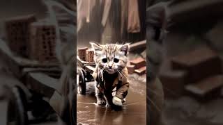 Sad Crying Cat aicat aivideo meow cat shorts sadcat [upl. by Euqnimod]