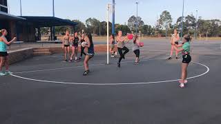 Netball group ball skills drill [upl. by Allekram]