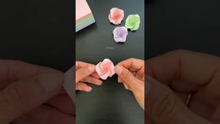 Sticky note origami rose shorts tutorial Fumiaki Shingu origamirose origami paperrose [upl. by Halil]