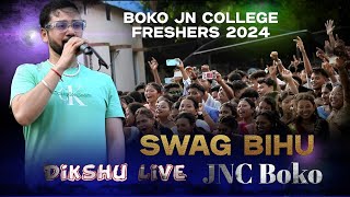 Swag Bihu  Dikshu Sarma  Boko JN College Freshers 2024 [upl. by Amhsirak]