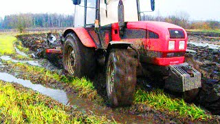 Belarus Mtz 9523 ploughing in various conditions [upl. by Oir123]