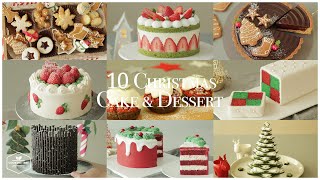 10가지 크리스마스 케이크 amp 디저트 모음zip  10 Christmas CakeampDessert Recipe  홈베이킹 영상 Baking Video  Cooking tree [upl. by Peterman]