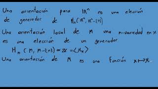 Orientaciones y homología [upl. by Enileme]