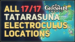 All Tatarasuna Electroculus Locations Genshin Impact [upl. by Ahsiki]