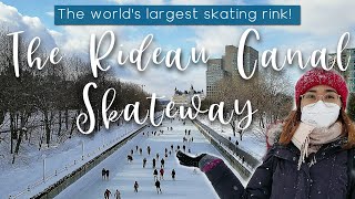 OTTAWA  RIDEAU CANAL SKATEWAY  LARGEST SKATING RINK IN THE WORLD [upl. by Flory]