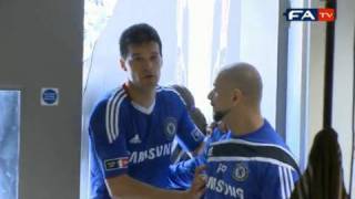 FA Cup Final 2010  Ballack injury  exclusive behind the scenes [upl. by Rochus]