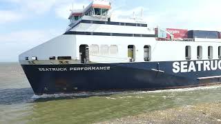 Seatruck Performance departing Heysham for Warrenpoint 310524 [upl. by Eelorac819]