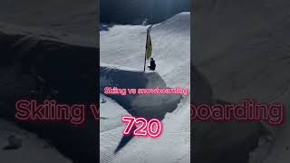 Skiing vs snowboardingshortsviral [upl. by Mccurdy799]