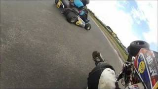 Go Kart Flip Roll Over Crash on last lap of race at Stony Creek Go Karts [upl. by Nilo]